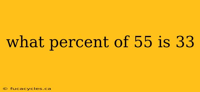 what percent of 55 is 33