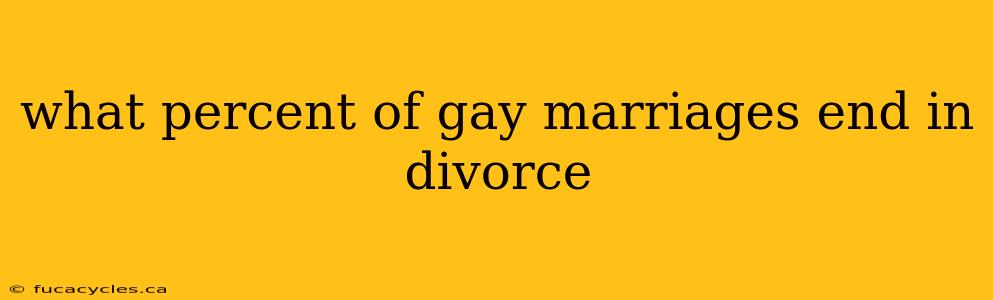 what percent of gay marriages end in divorce