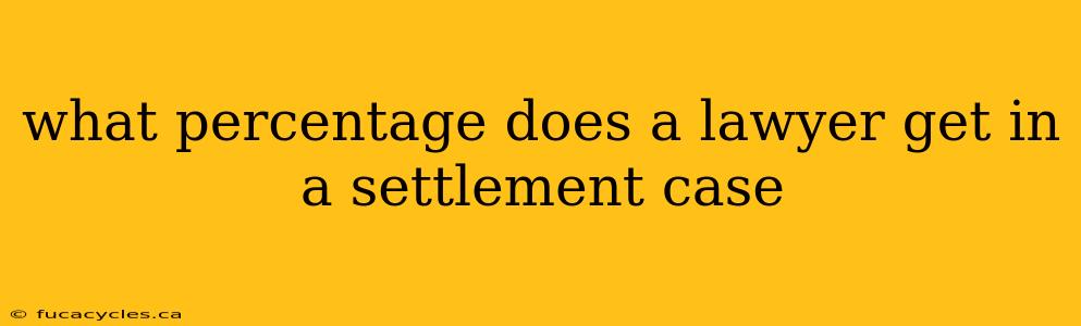 what percentage does a lawyer get in a settlement case