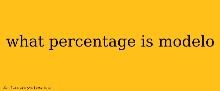 what percentage is modelo