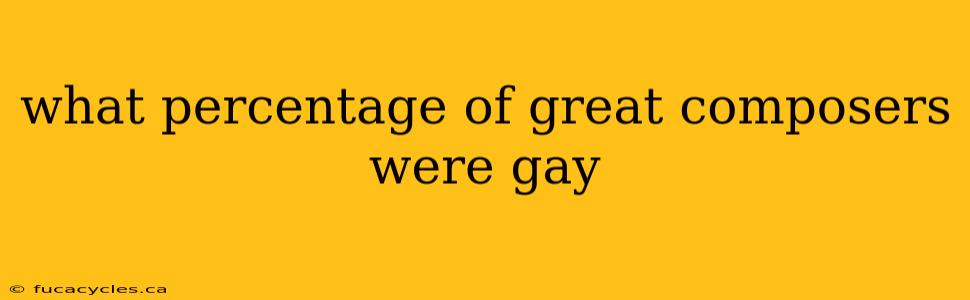 what percentage of great composers were gay