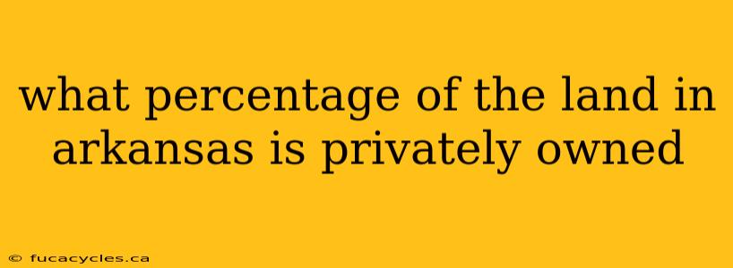 what percentage of the land in arkansas is privately owned