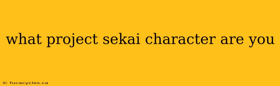 what project sekai character are you