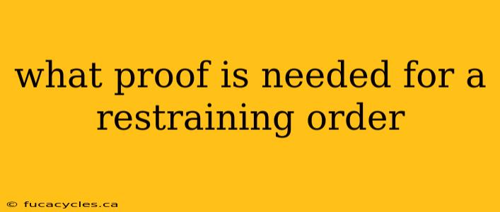 what proof is needed for a restraining order