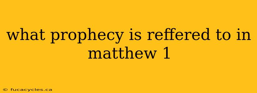 what prophecy is reffered to in matthew 1