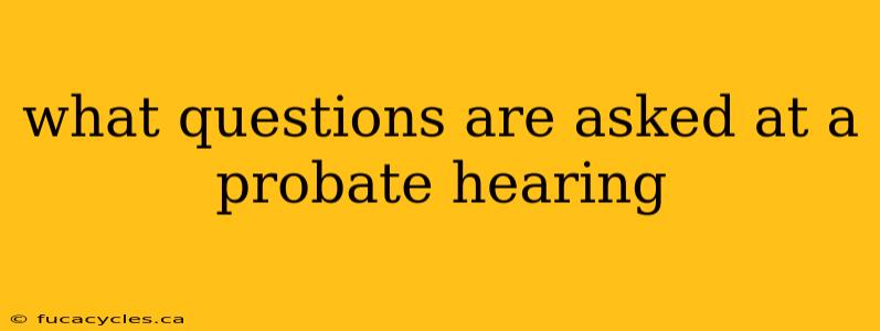 what questions are asked at a probate hearing