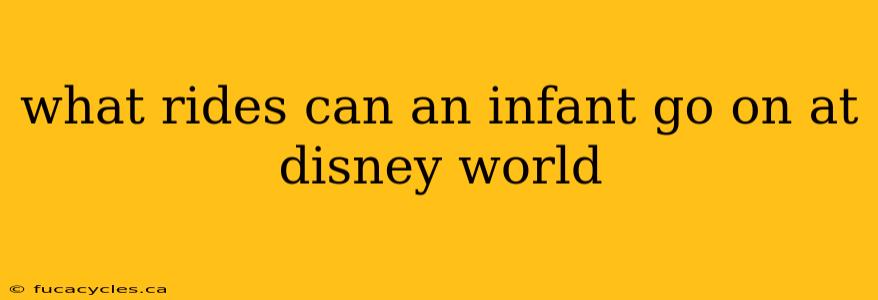 what rides can an infant go on at disney world