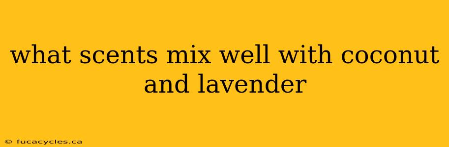 what scents mix well with coconut and lavender