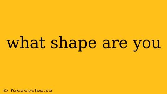 what shape are you