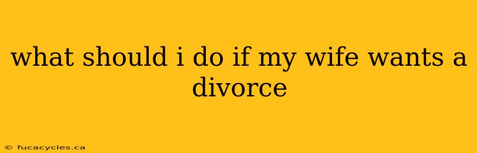 what should i do if my wife wants a divorce