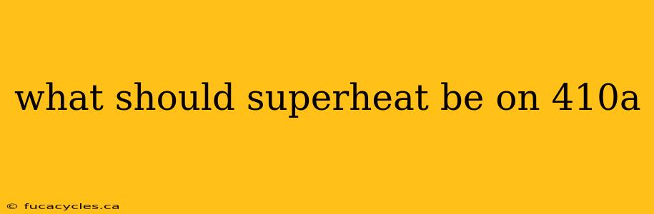 what should superheat be on 410a