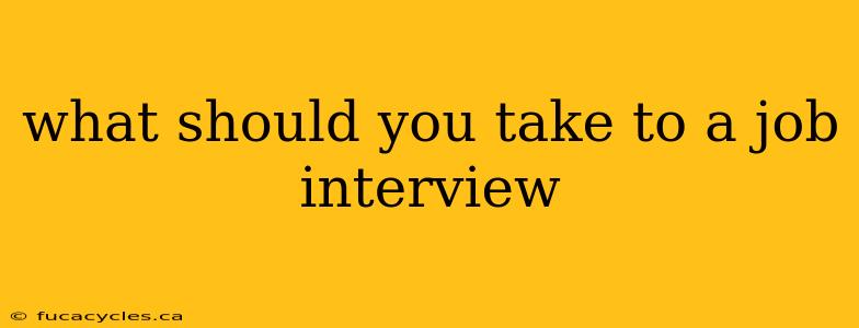 what should you take to a job interview