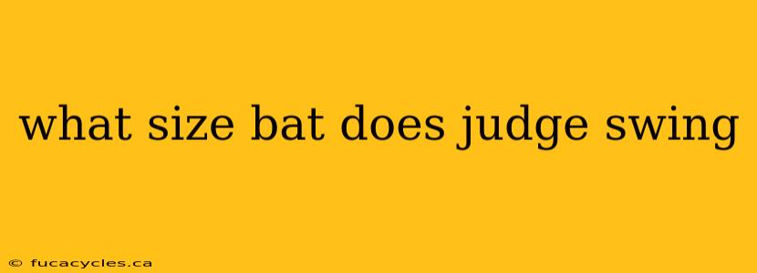 what size bat does judge swing