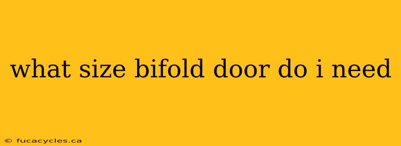 what size bifold door do i need