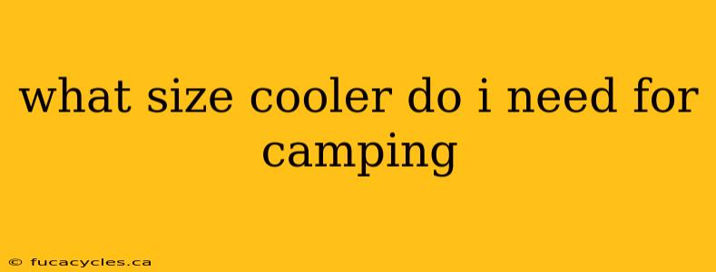 what size cooler do i need for camping