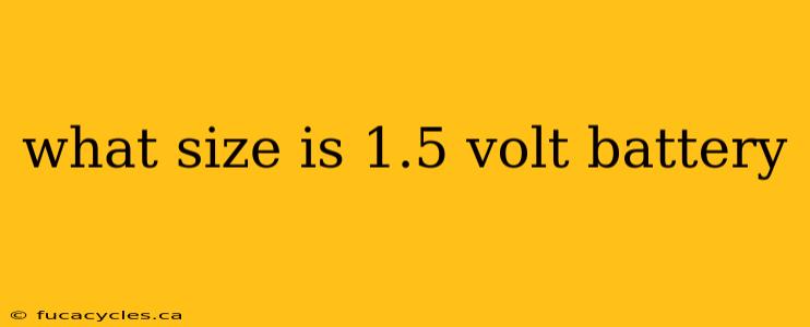 what size is 1.5 volt battery