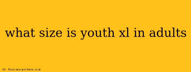 what size is youth xl in adults