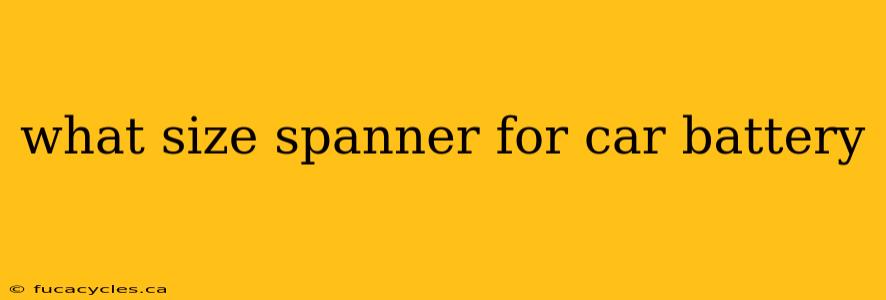 what size spanner for car battery