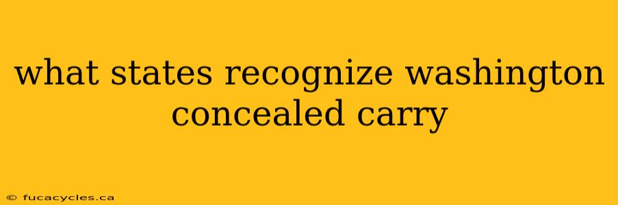 what states recognize washington concealed carry