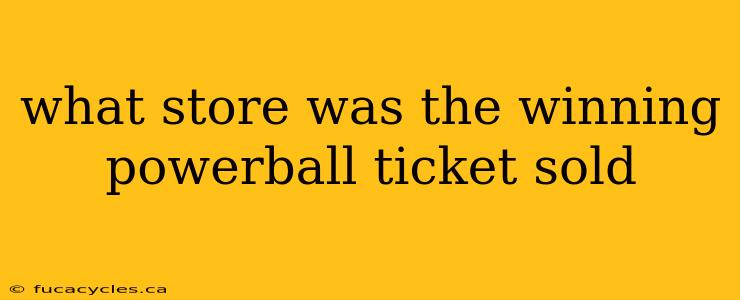 what store was the winning powerball ticket sold