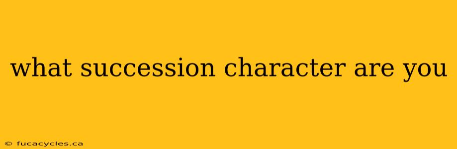 what succession character are you