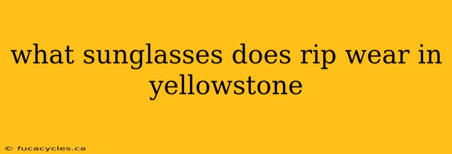 what sunglasses does rip wear in yellowstone