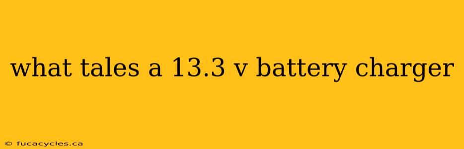 what tales a 13.3 v battery charger