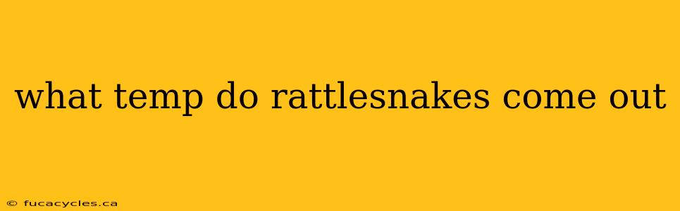 what temp do rattlesnakes come out