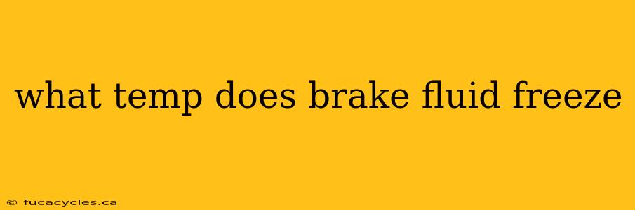 what temp does brake fluid freeze