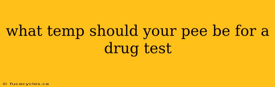 what temp should your pee be for a drug test