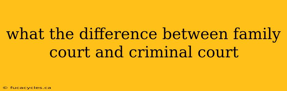 what the difference between family court and criminal court