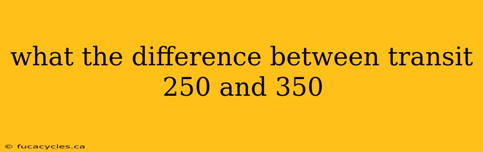 what the difference between transit 250 and 350