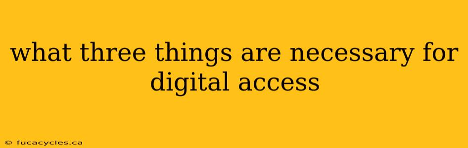 what three things are necessary for digital access