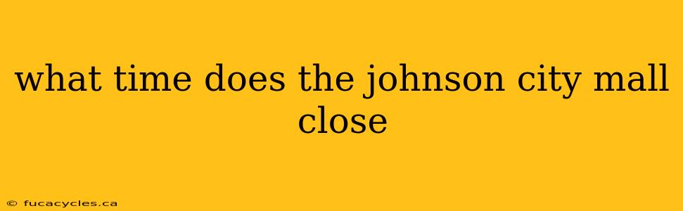 what time does the johnson city mall close