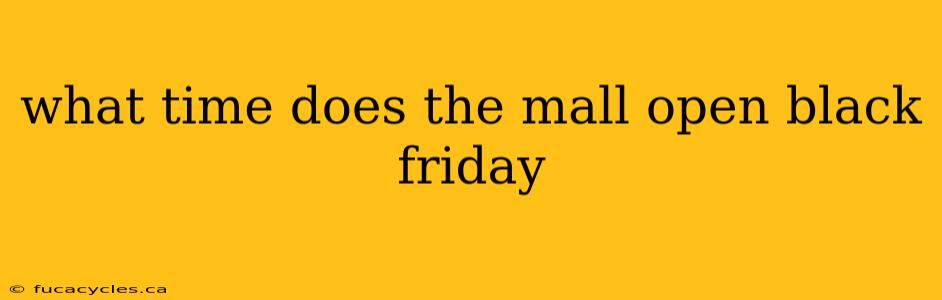 what time does the mall open black friday