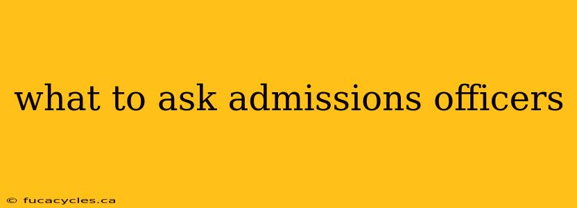 what to ask admissions officers