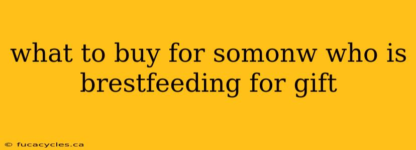 what to buy for somonw who is brestfeeding for gift