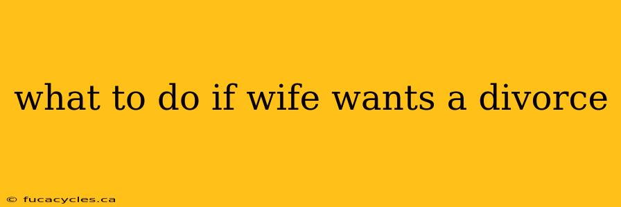 what to do if wife wants a divorce