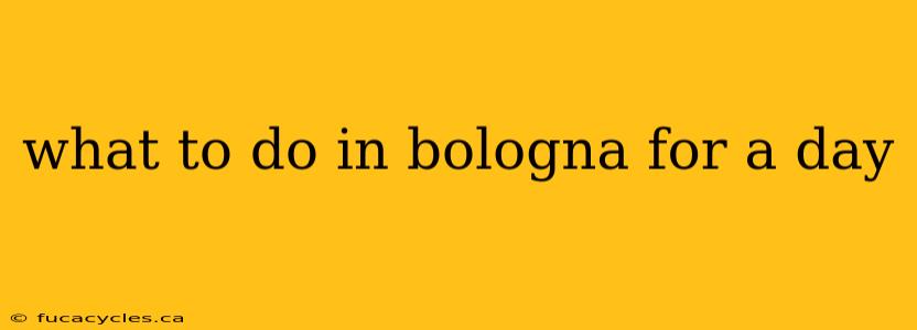 what to do in bologna for a day