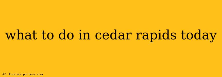 what to do in cedar rapids today