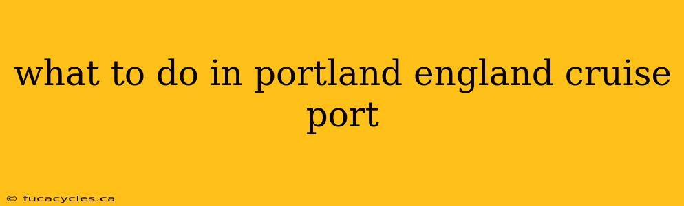 what to do in portland england cruise port