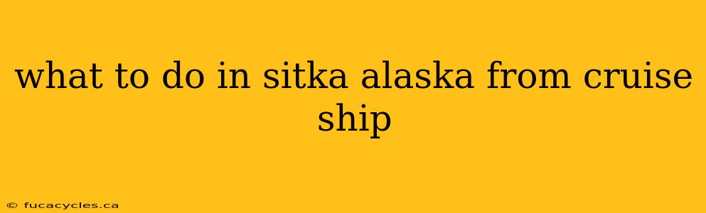 what to do in sitka alaska from cruise ship