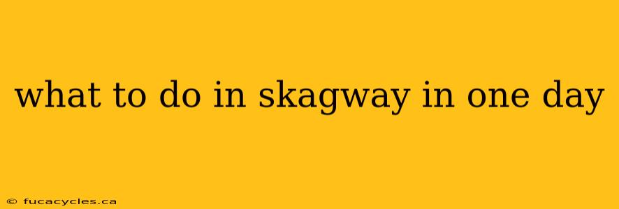 what to do in skagway in one day