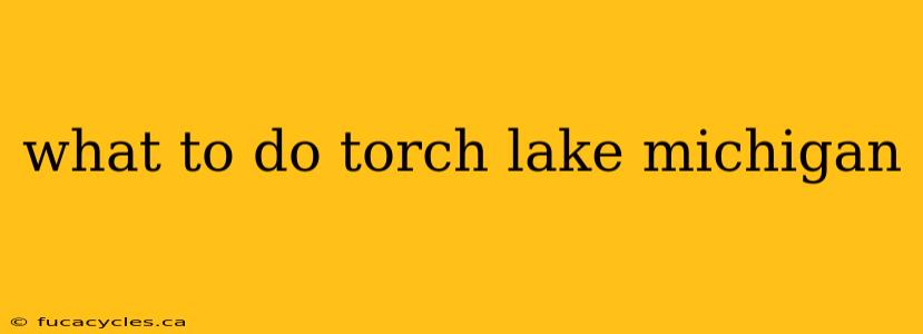 what to do torch lake michigan