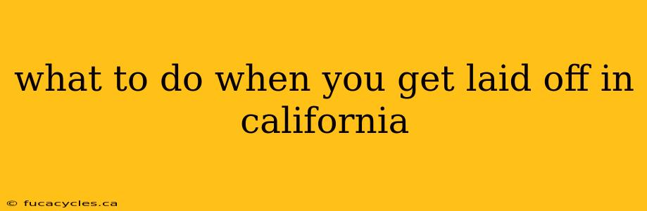 what to do when you get laid off in california