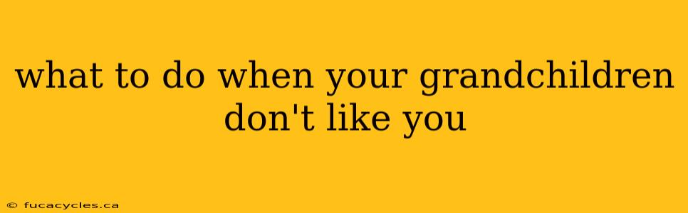 what to do when your grandchildren don't like you