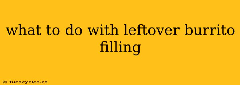 what to do with leftover burrito filling