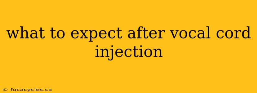 what to expect after vocal cord injection