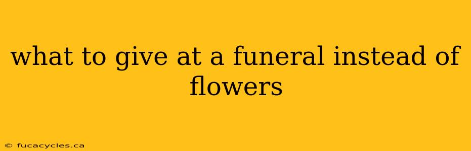 what to give at a funeral instead of flowers