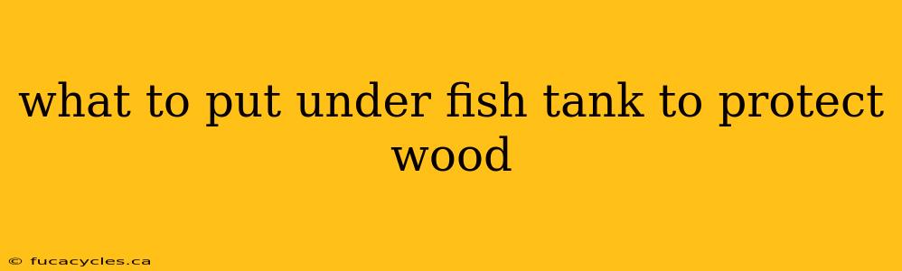 what to put under fish tank to protect wood